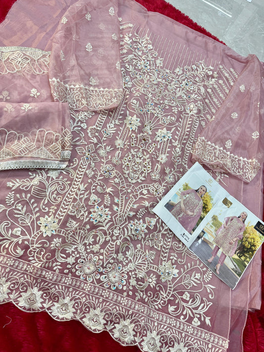 804C Ziaaz Designs Organza Pakistani Salwar Suits