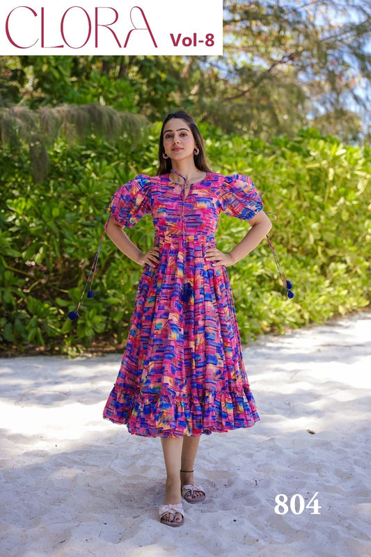 804 Clora Vol 8 Lucaya Heavy Rayon One Piece Gown