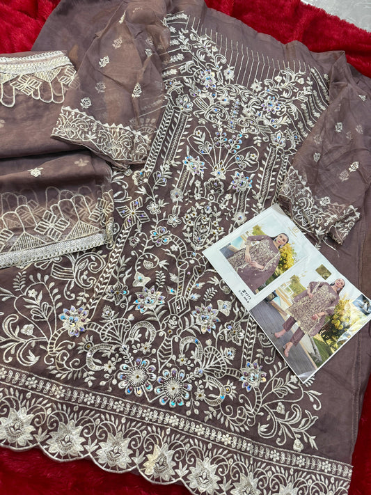 804D Ziaaz Designs Organza Pakistani Salwar Suits