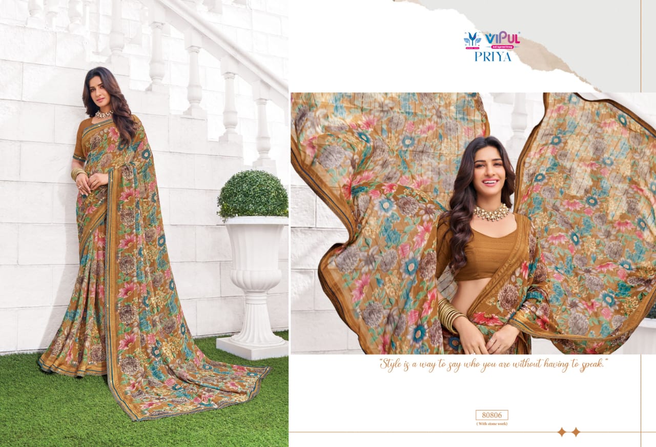 80806 Priya Vipul Georgette Sarees