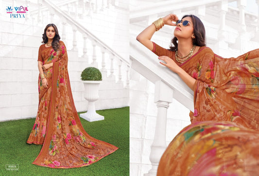 80808 Priya Vipul Georgette Sarees