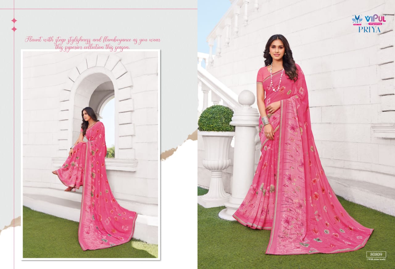 80809 Priya Vipul Georgette Sarees