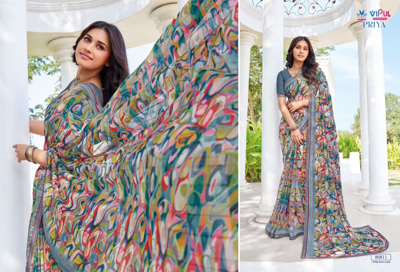 80811 Priya Vipul Georgette Sarees