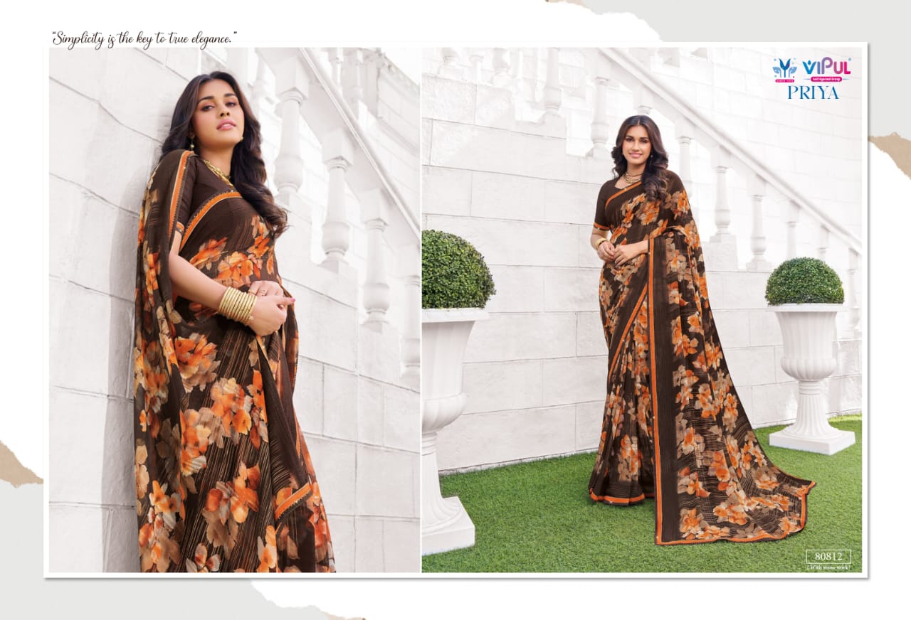 80812 Priya Vipul Georgette Sarees