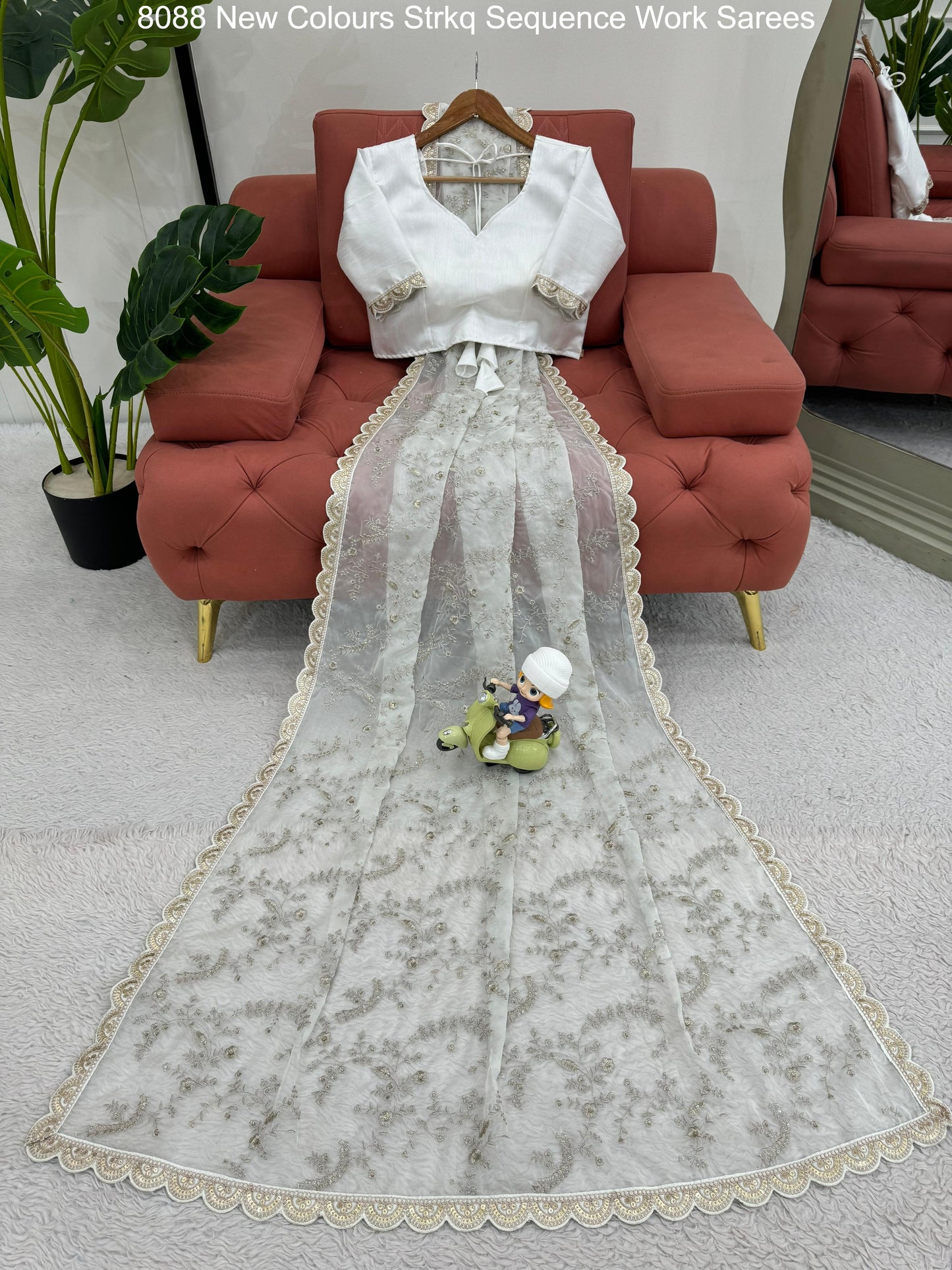 8088 New Colours Strkq Sequence Work Sarees