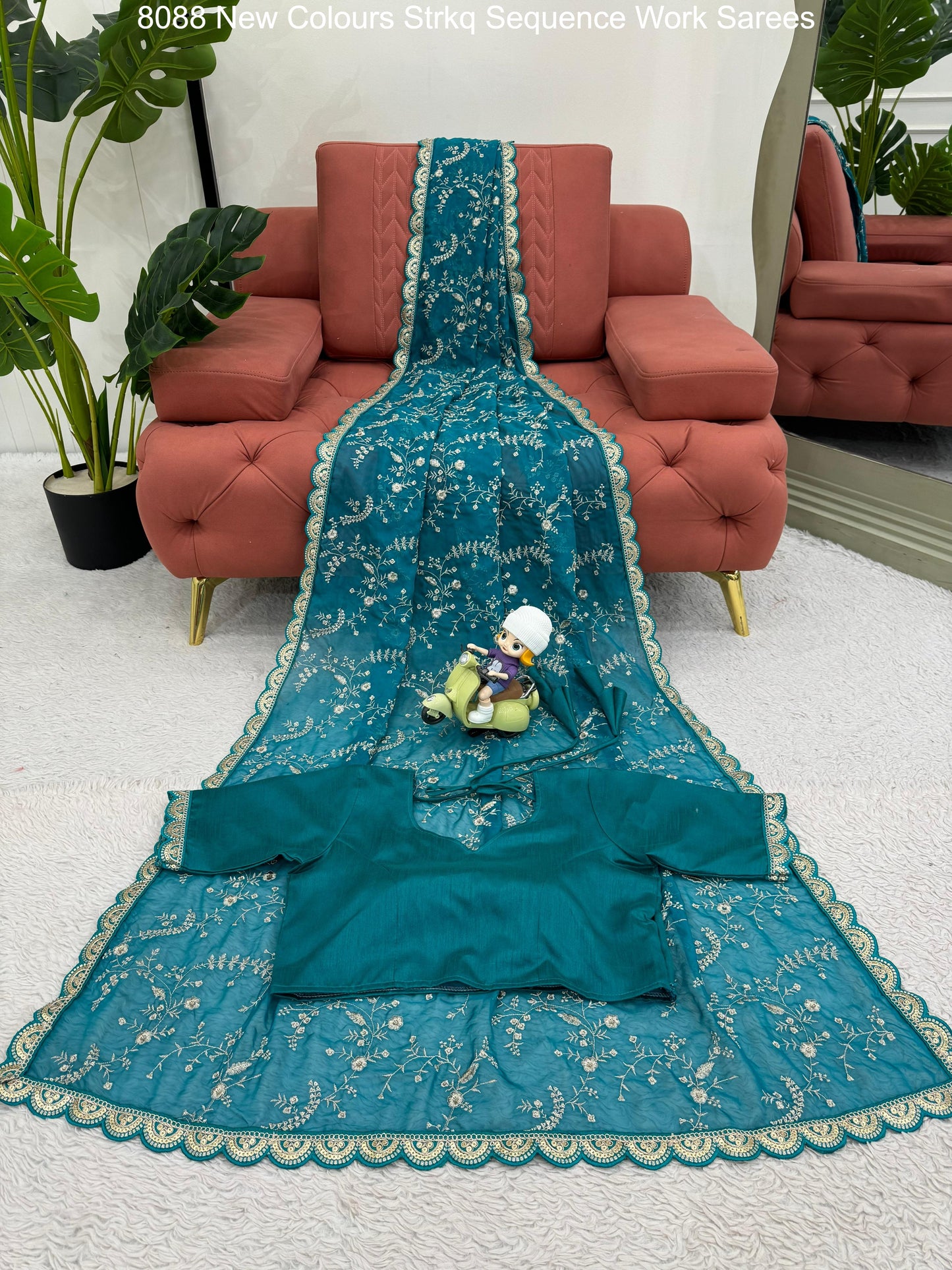 8088 New Colours Strkq Sequence Work Sarees