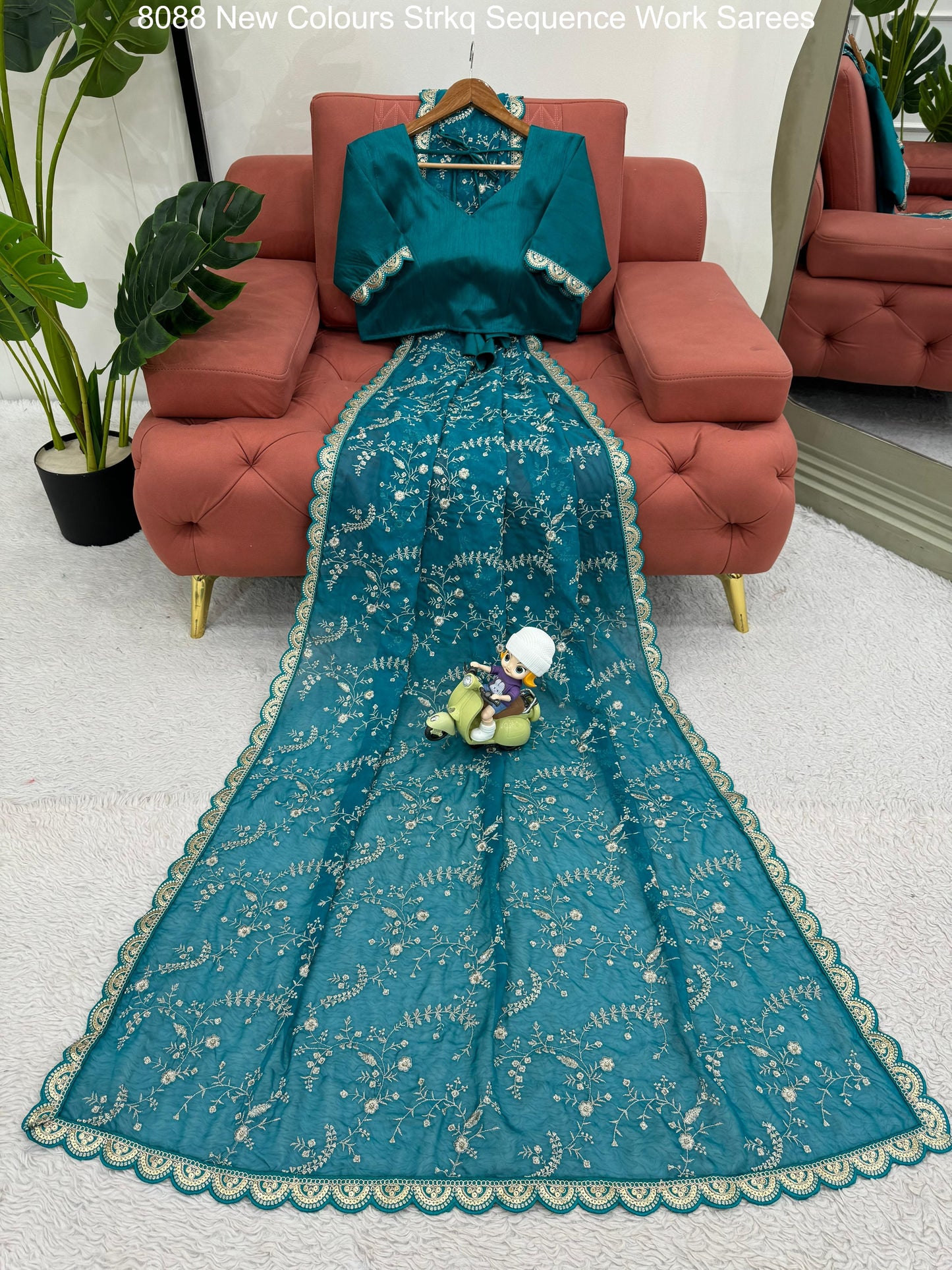 8088 New Colours Strkq Sequence Work Sarees