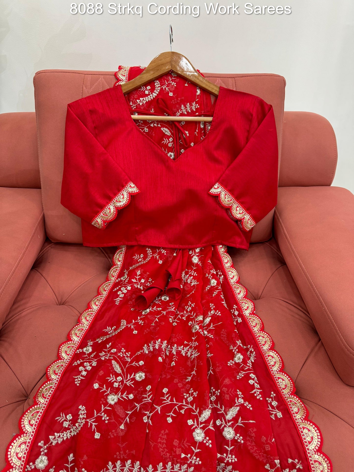 8088 Strkq Cording Work Sarees