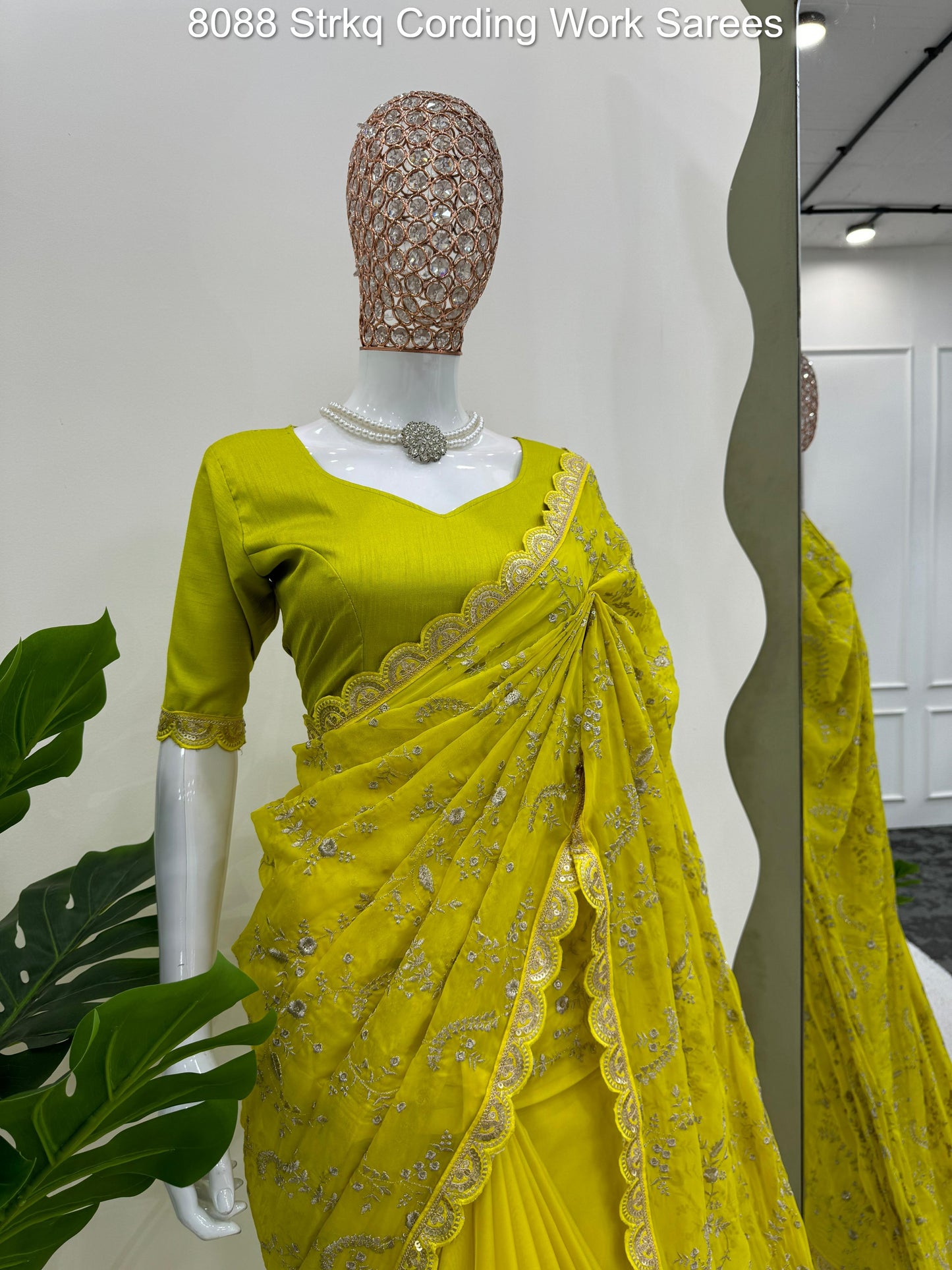 8088 Strkq Cording Work Sarees