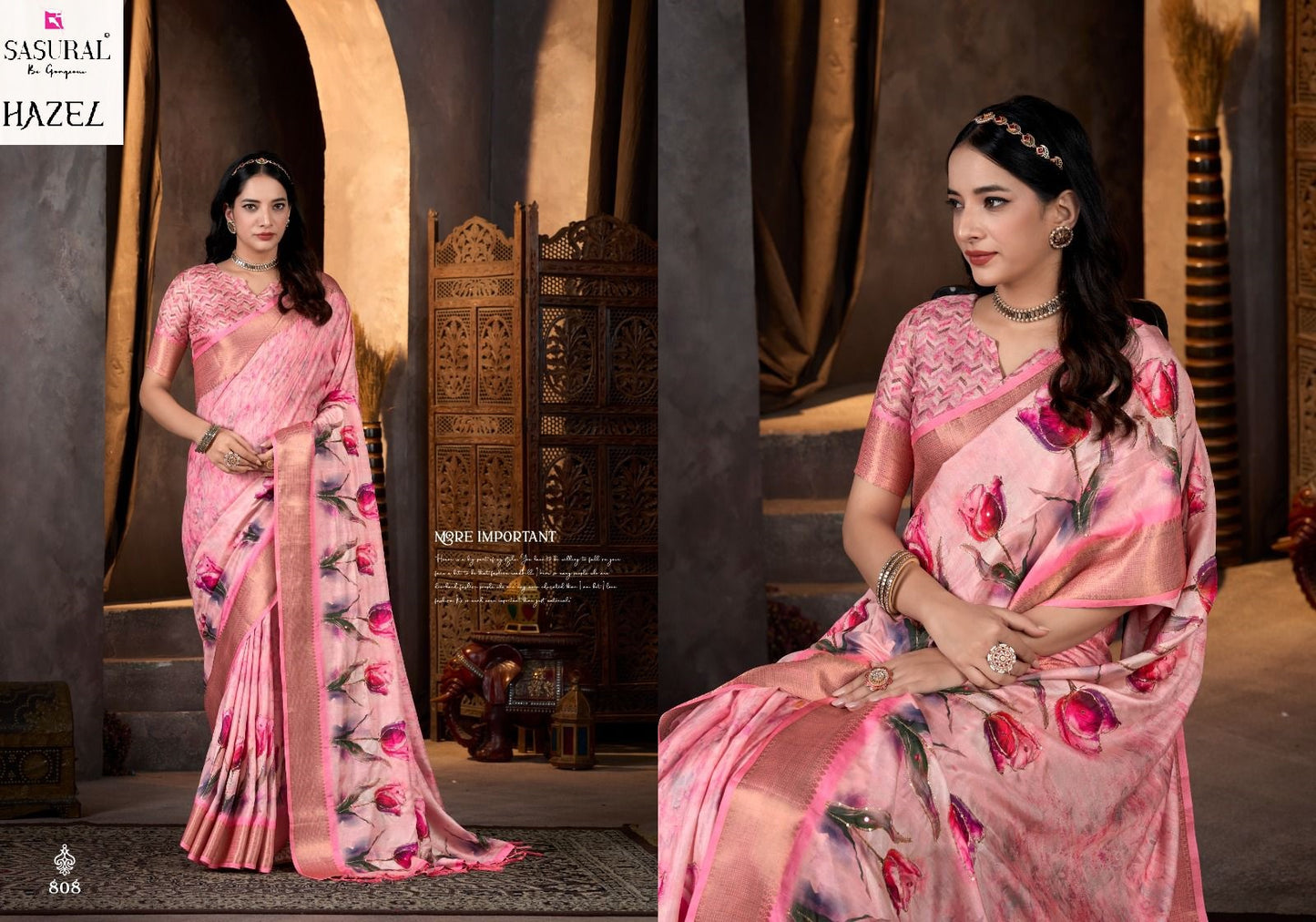 808 Hazel Sasural Assam Silk Sarees