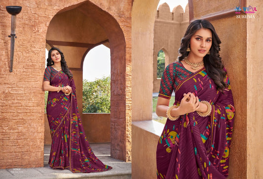 80908 Sushma Vipul Georgette Sarees