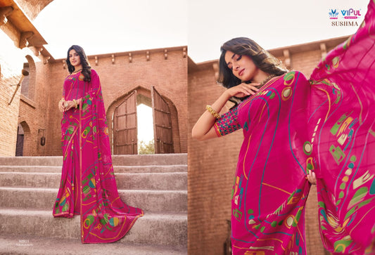 80911 Sushma Vipul Georgette Sarees