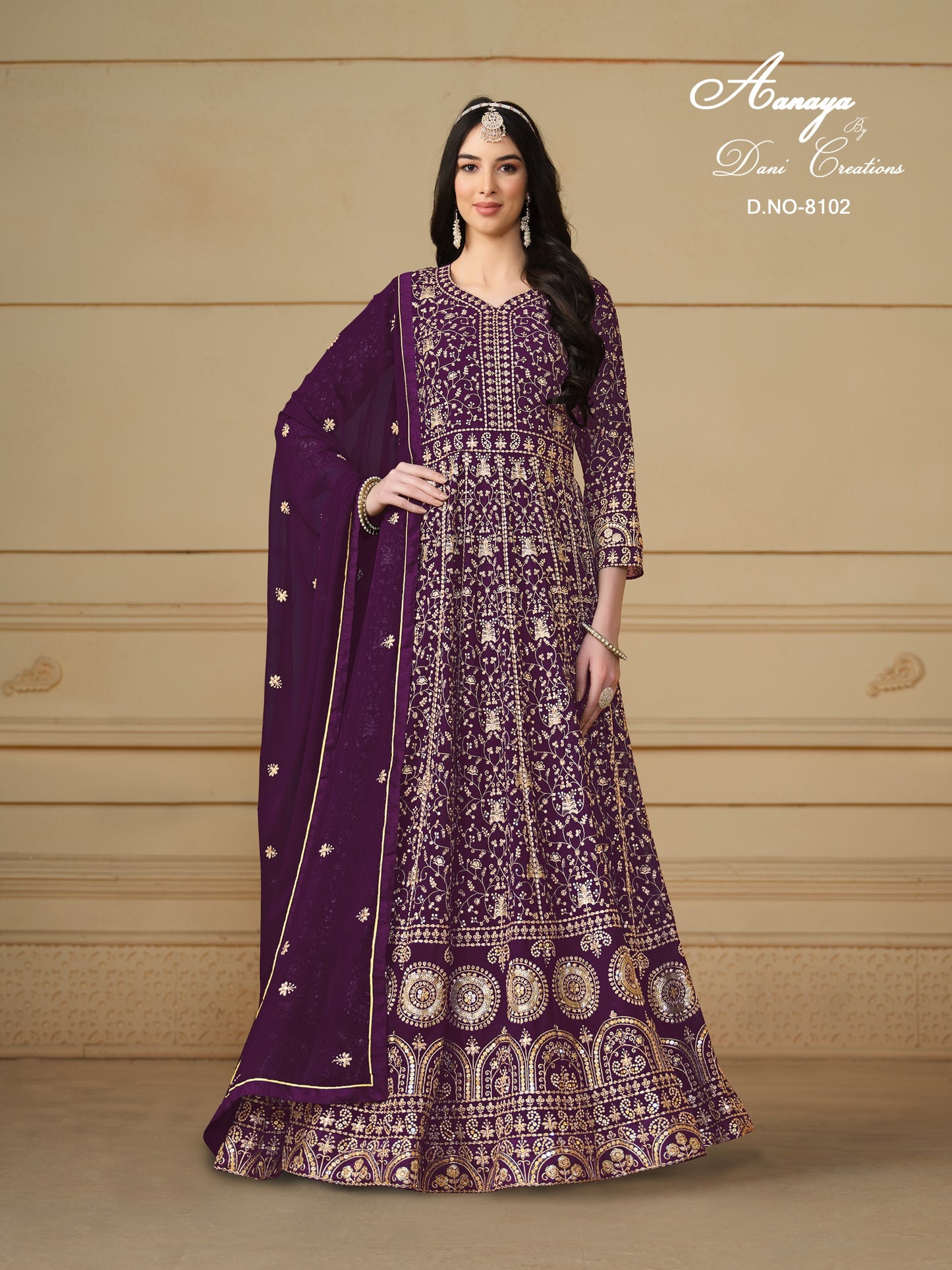 8102 Aanaya Vol 181 Dani Creation Faux Georgette Pakistani Salwar Suits