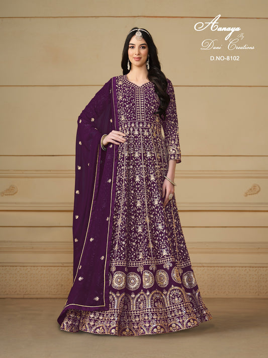8102 Aanaya Vol 181 Dani Creation Faux Georgette Pakistani Salwar Suits