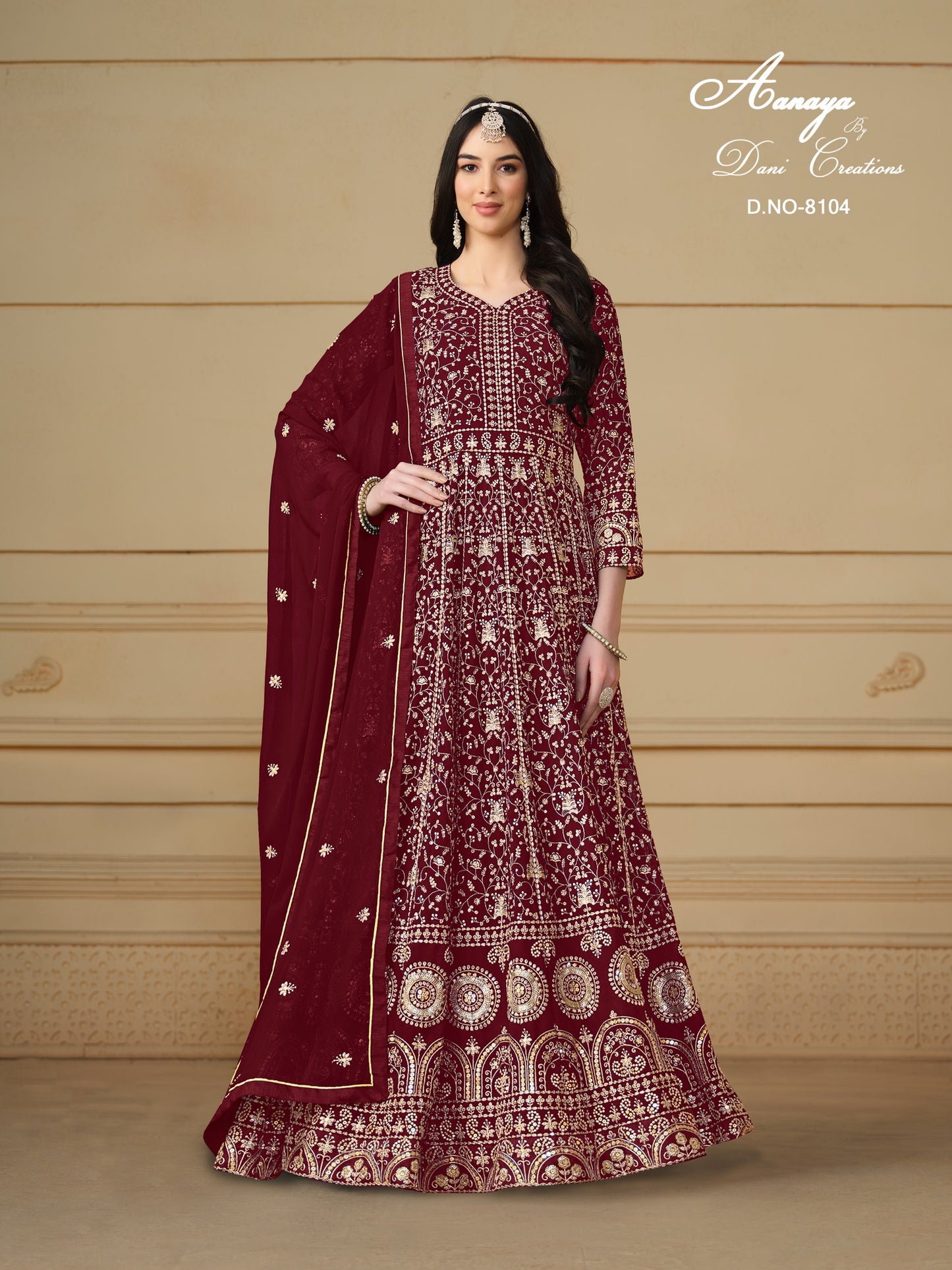 8104 Aanaya Vol 181 Dani Creation Faux Georgette Pakistani Salwar Suits