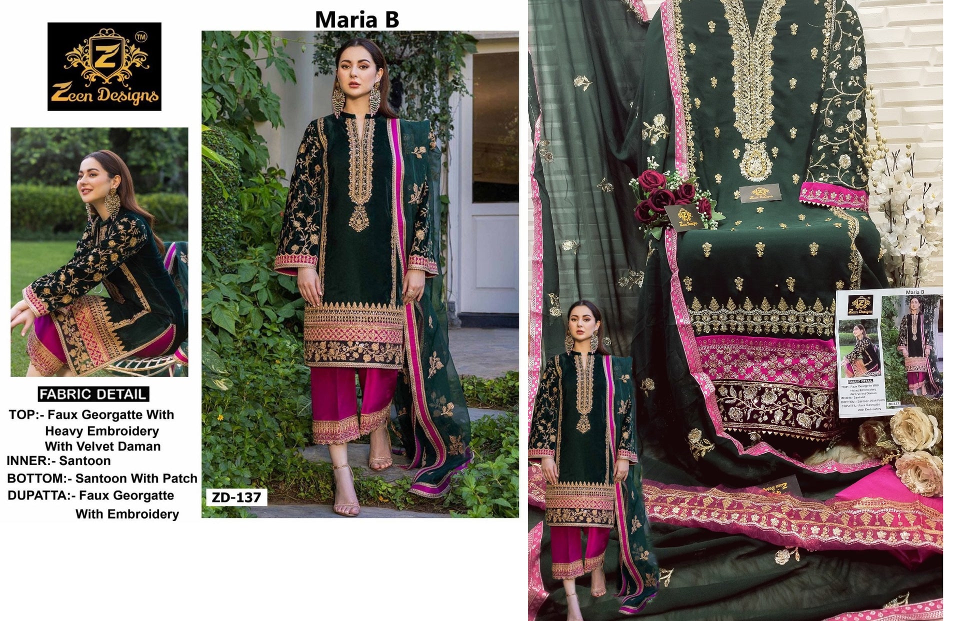 Zd-137 Zeen Designs Pakistani Salwar Suits