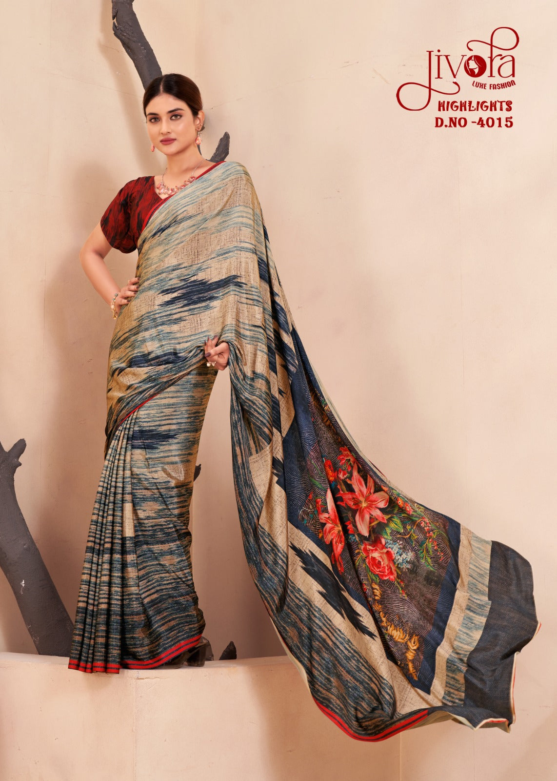 4015 Highlight Jivora Sarees