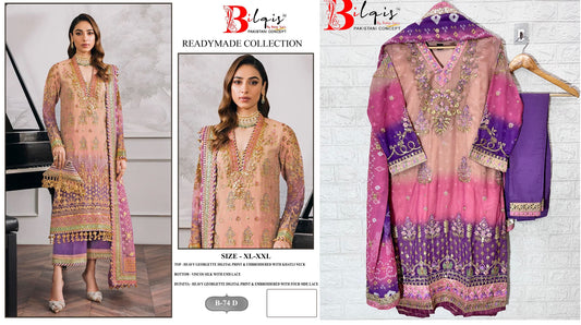 B-74D Bilqis Pakistani Readymade Suits