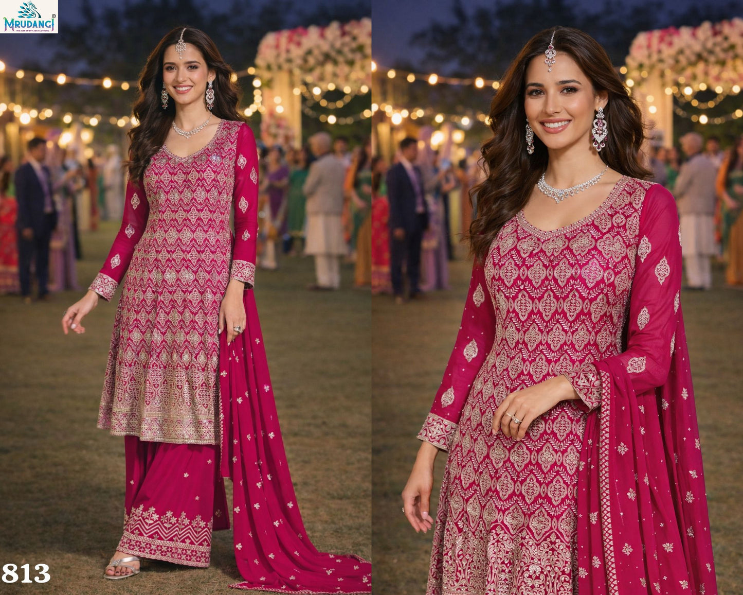 813 Zarina Mrudangi Premium Georgette Readymade Suits