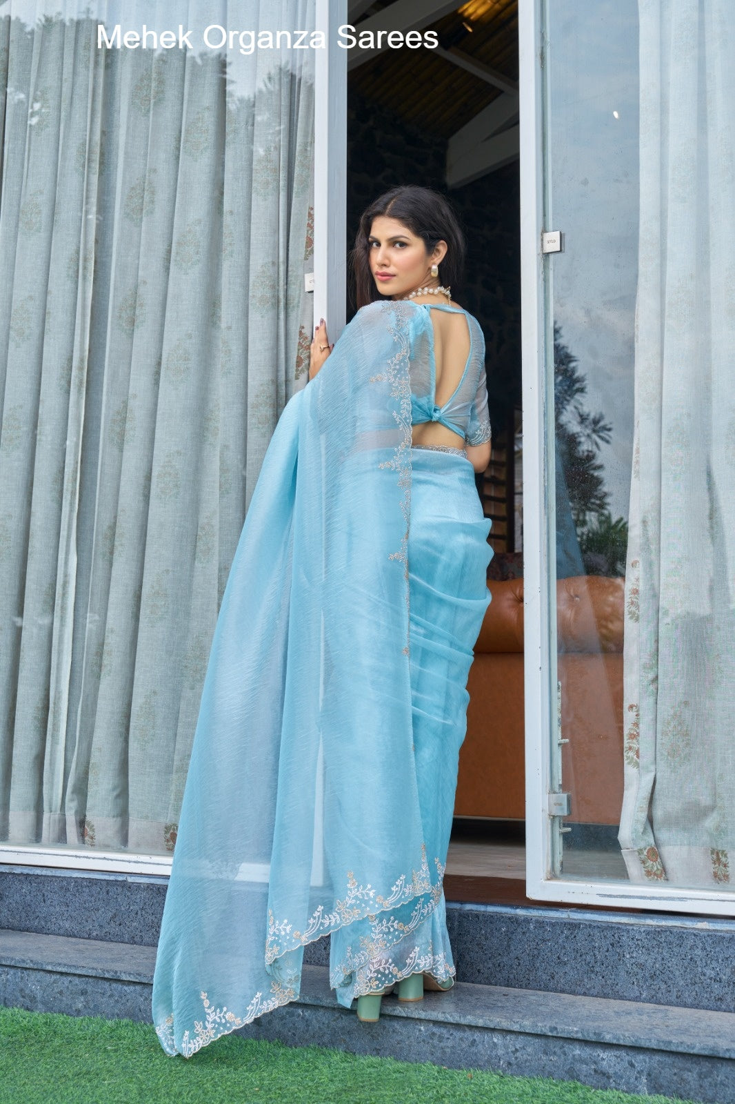 814A Mehek Organza Sarees