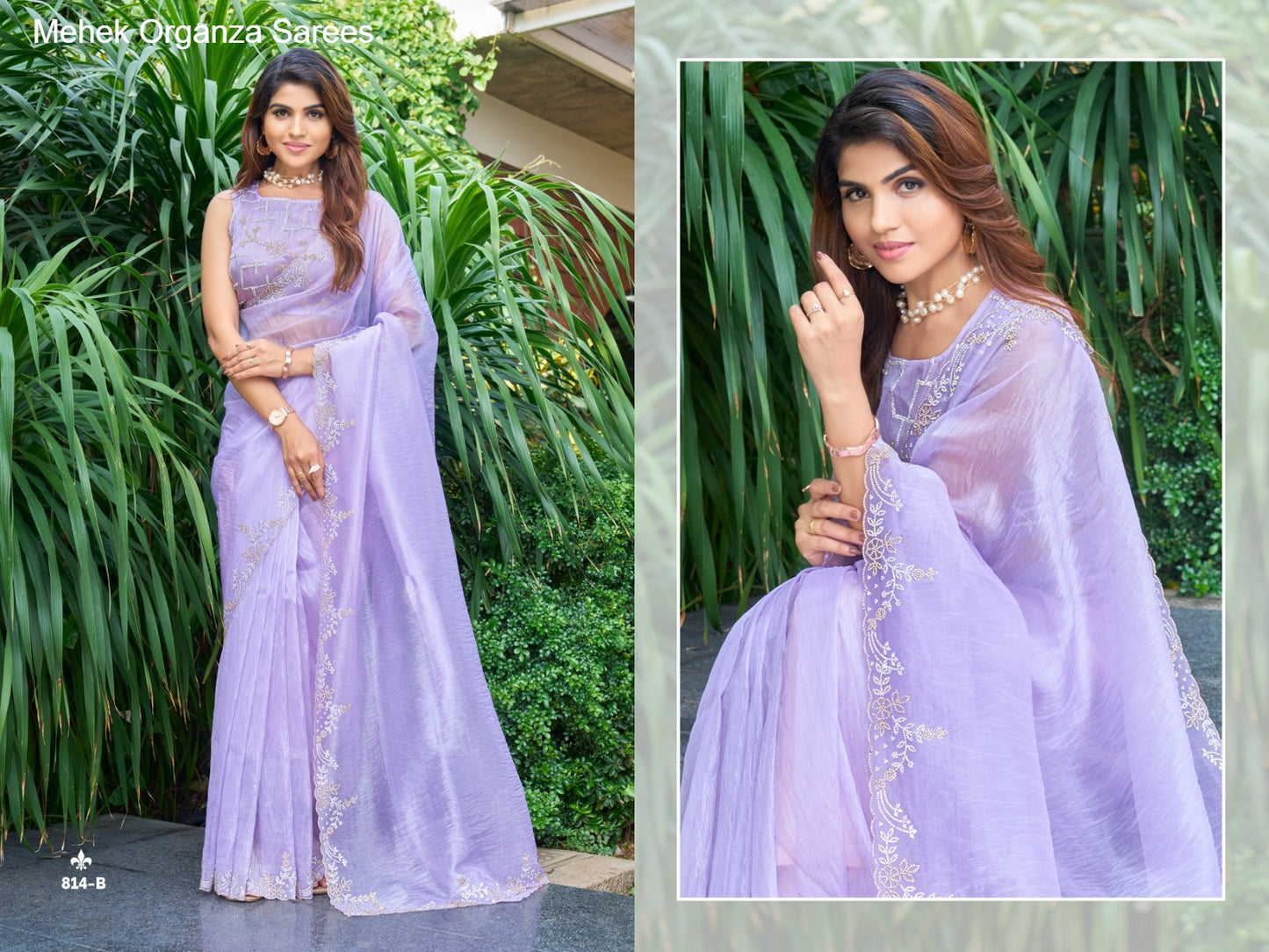 814B Mehek Organza Sarees