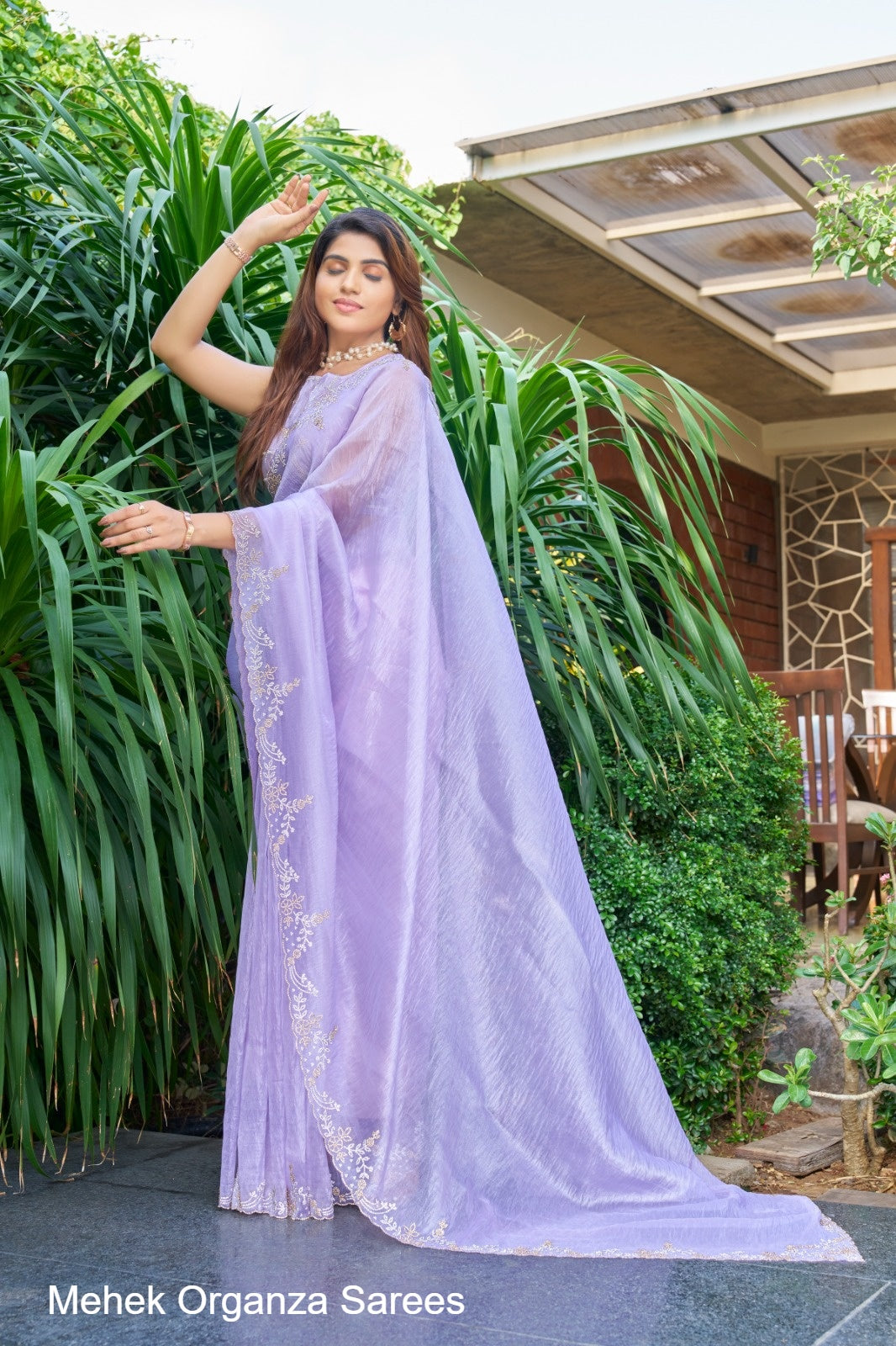 814B Mehek Organza Sarees