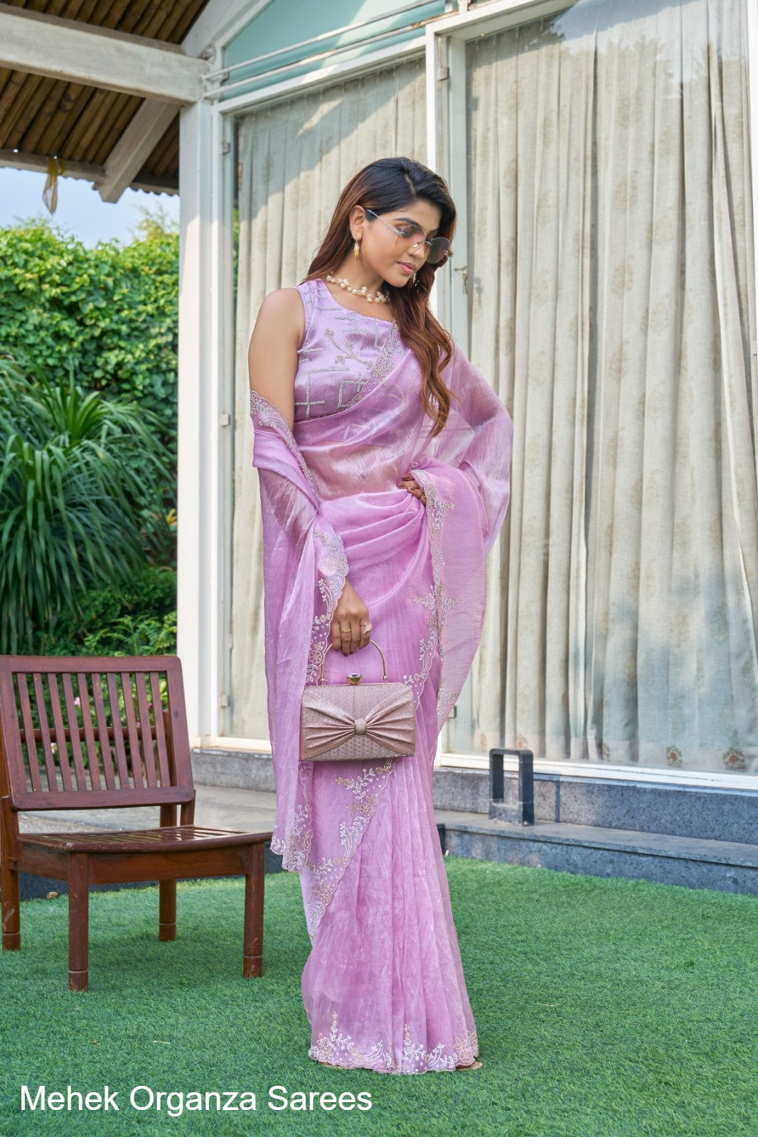 814C Mehek Organza Sarees