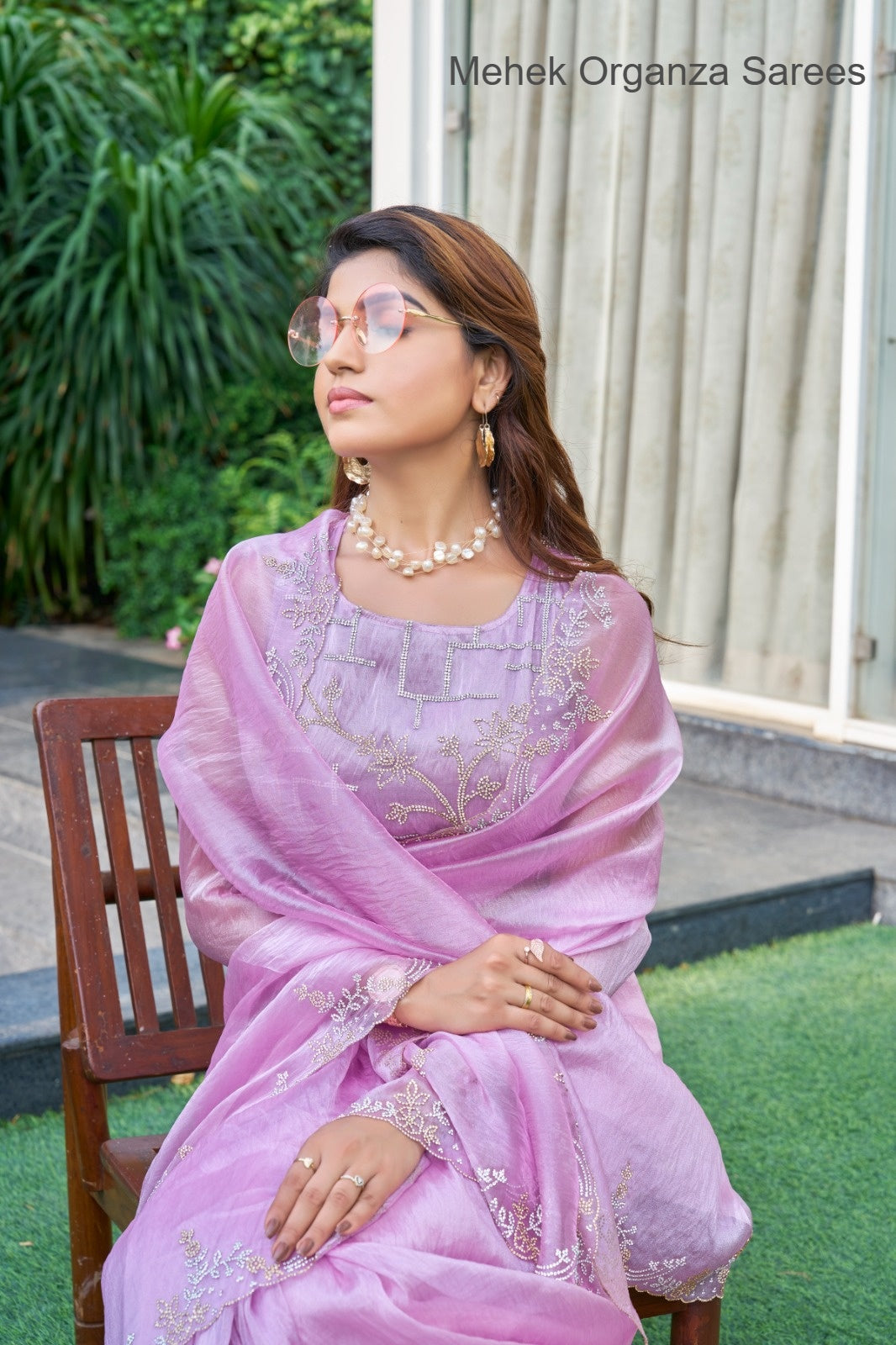 814C Mehek Organza Sarees