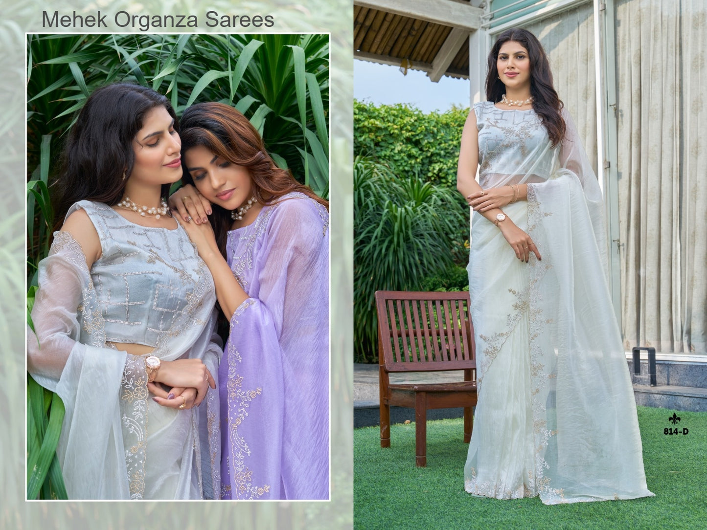 814D Mehek Organza Sarees