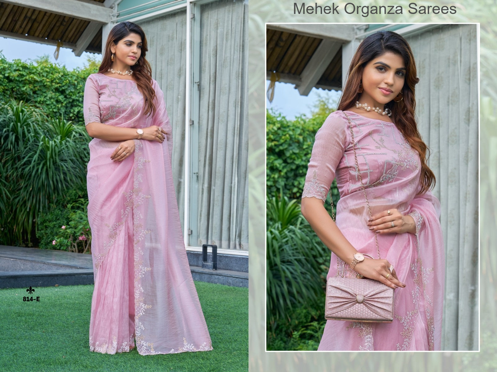 814E Mehek Organza Sarees
