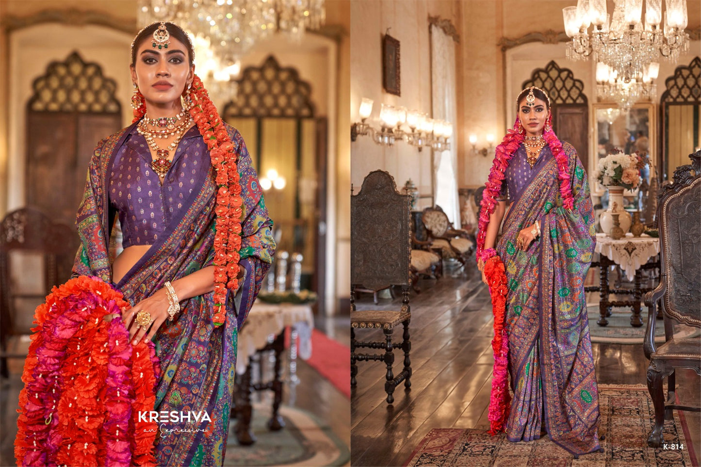 814 Pushpa Rani Kreshva Print Sarees