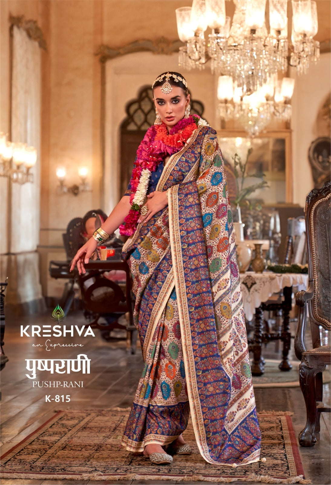 815 Pushpa Rani Kreshva Print Sarees