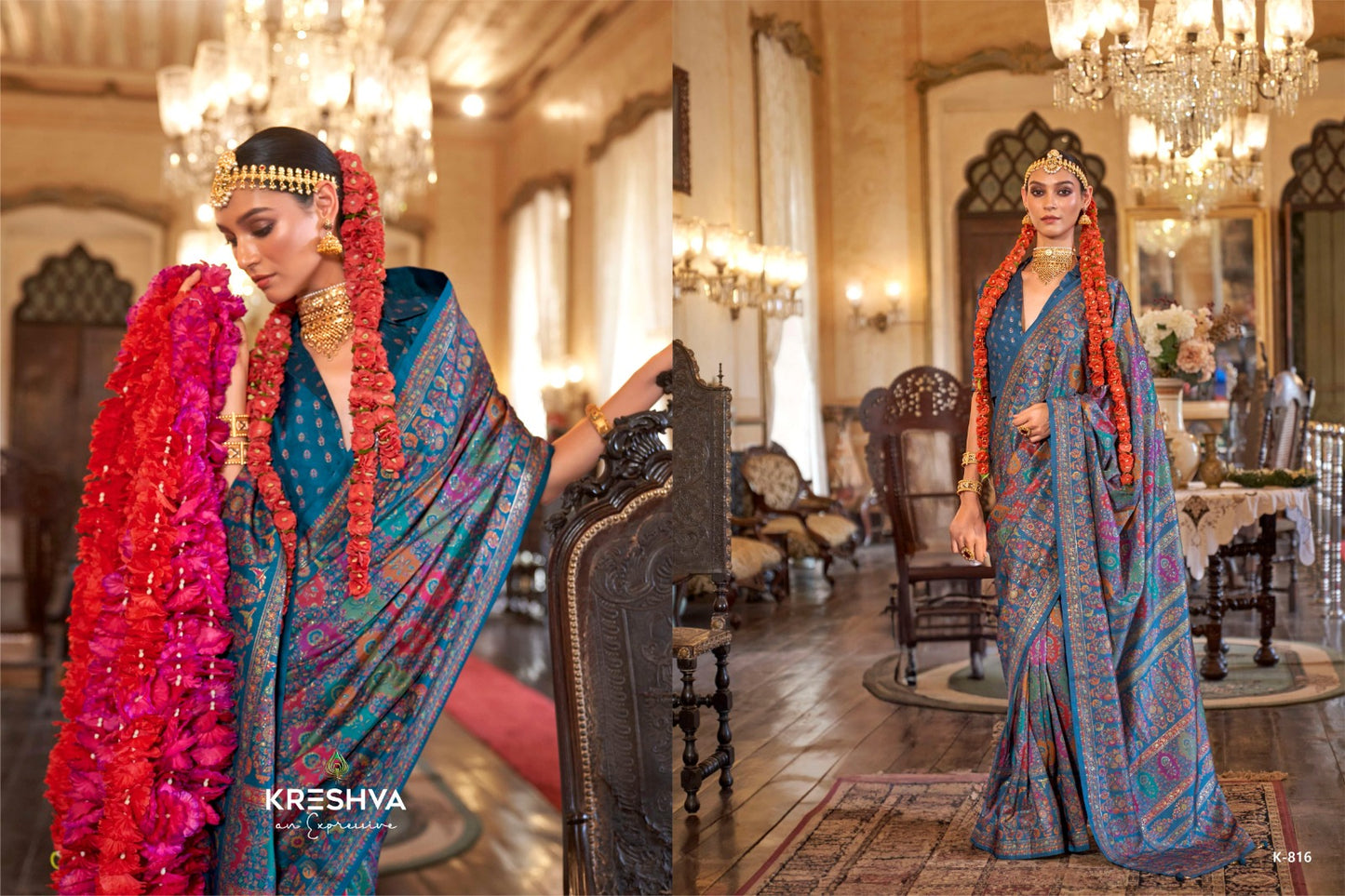 816 Pushpa Rani Kreshva Print Sarees