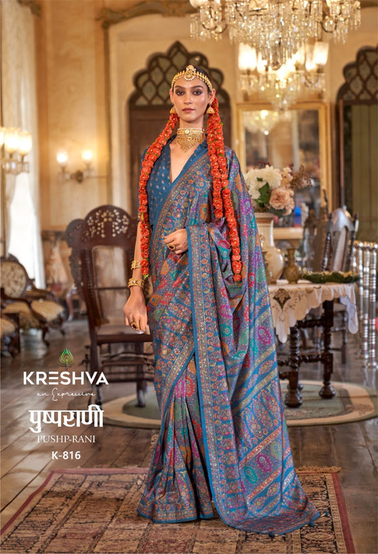 816 Pushpa Rani Kreshva Print Sarees