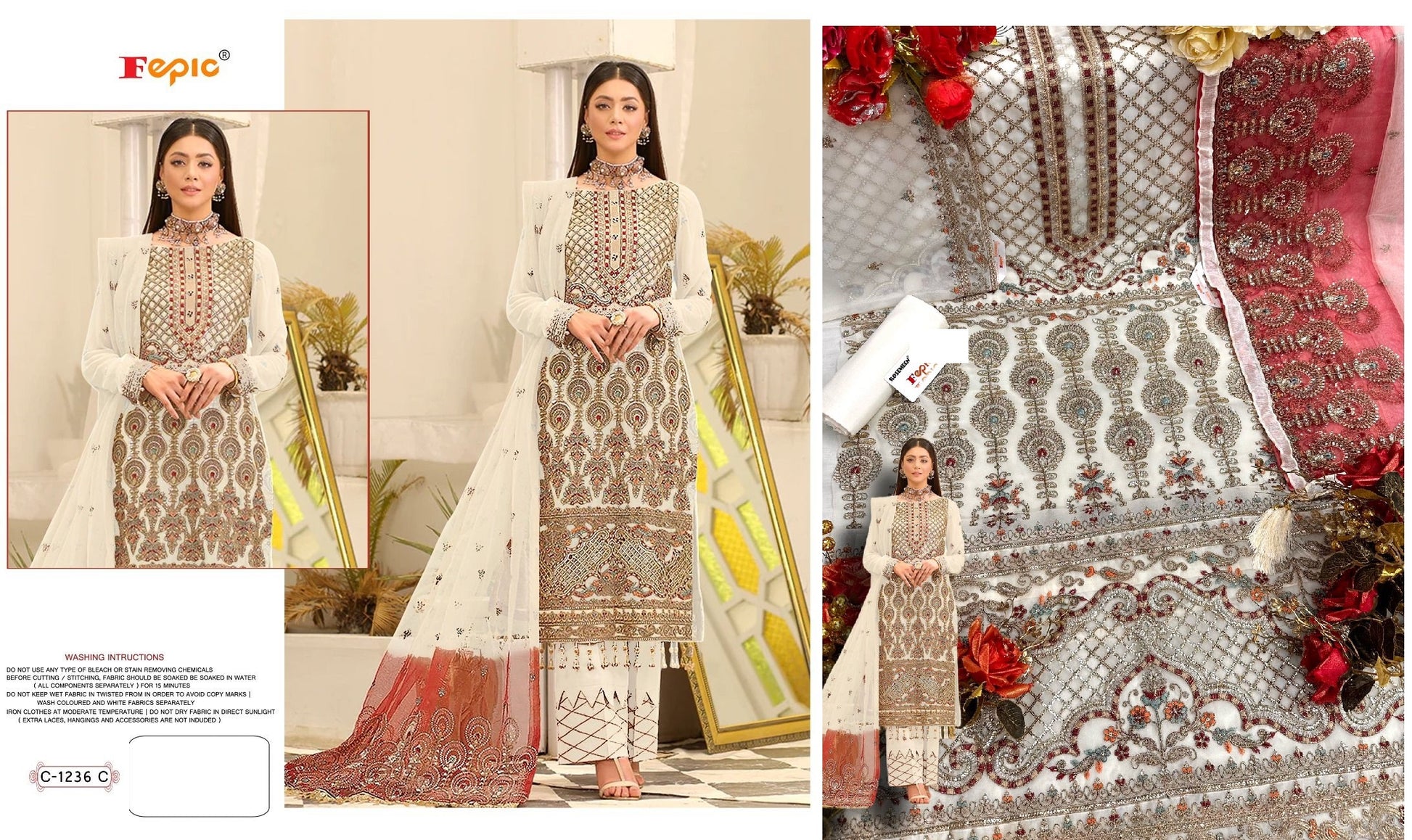 C-1236-C Fepic Pakistani Salwar Suits