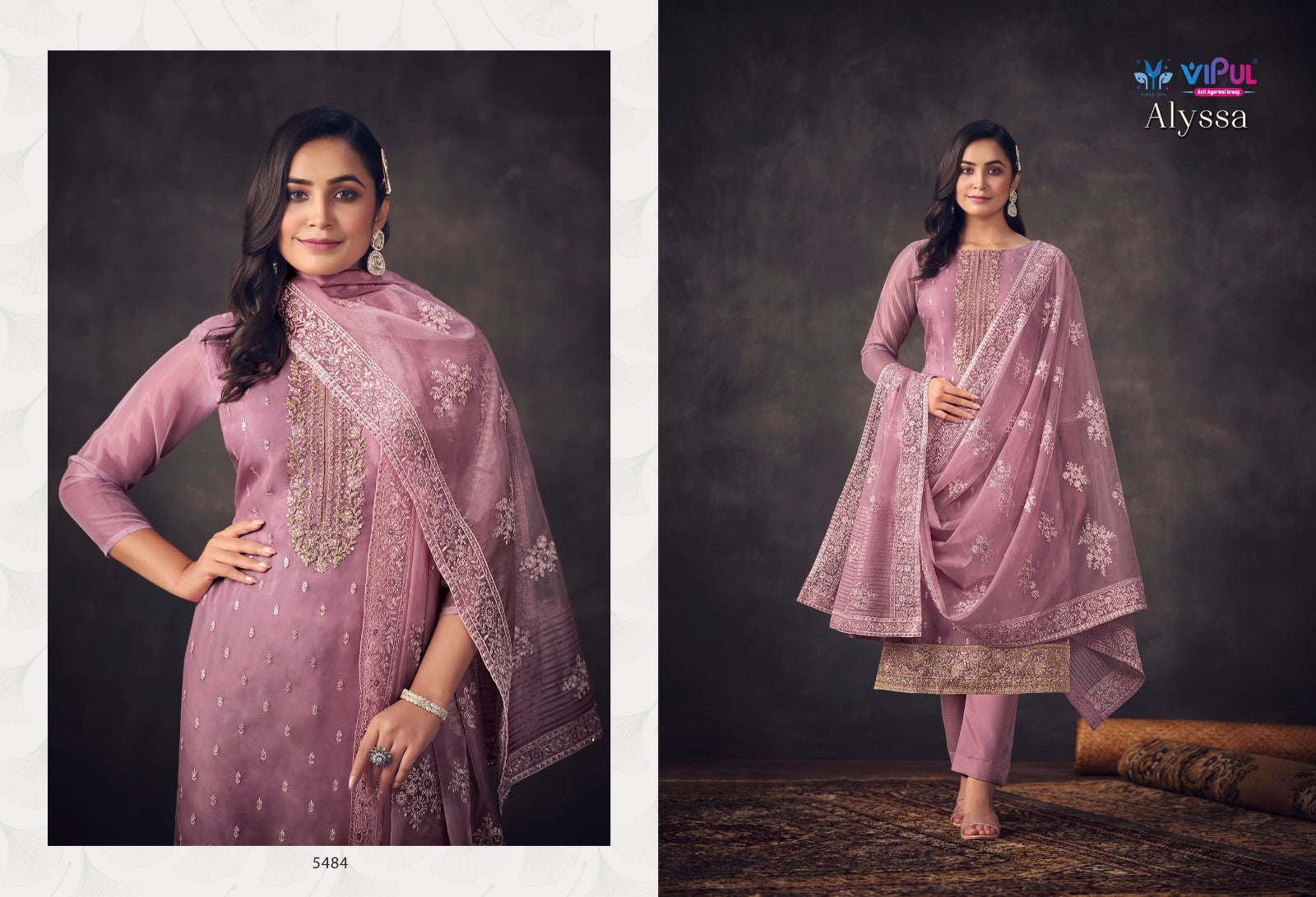 5484 Alysaa Vipul Unstitched Suits