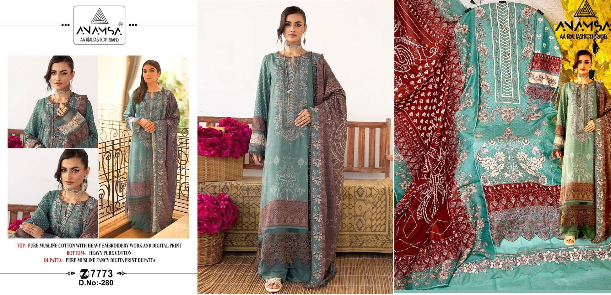 280 Anamsa Pakistani Salwar Suits