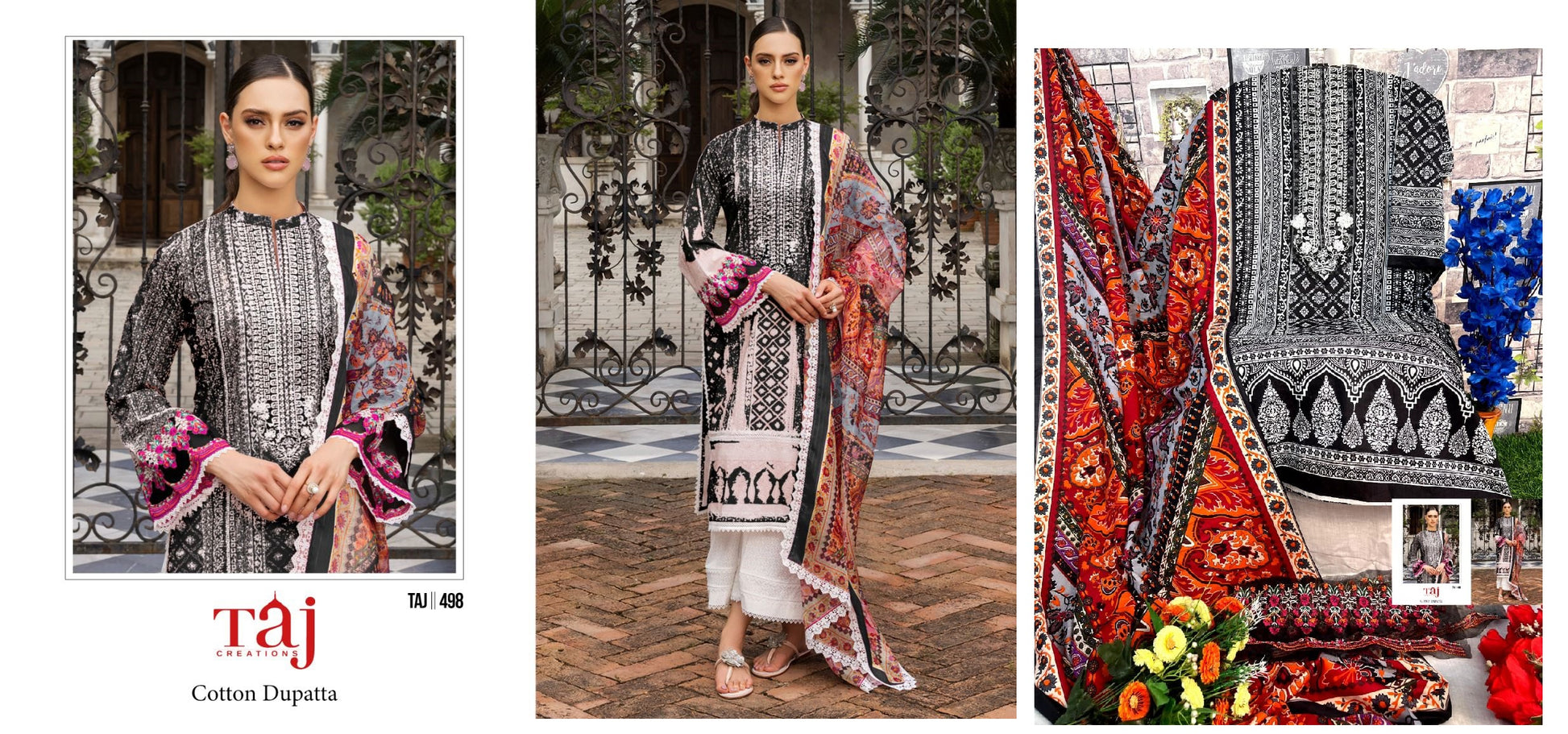 498 Taj Creations Pakistani Salwar Suits