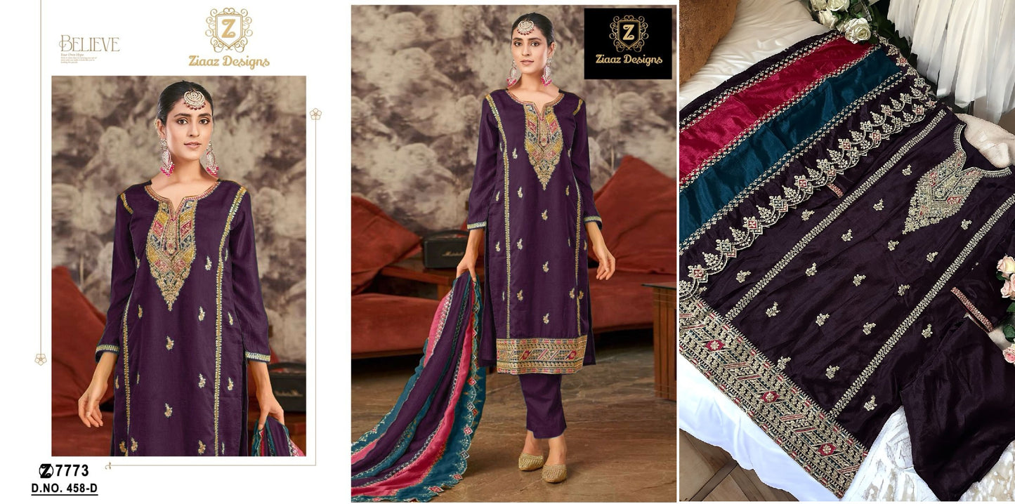 458D Ziaaz Designs Pakistani Salwar Suits