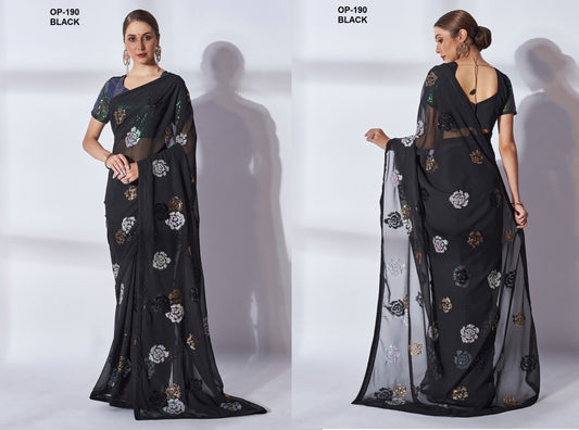 190 Black Laxminam Sarees