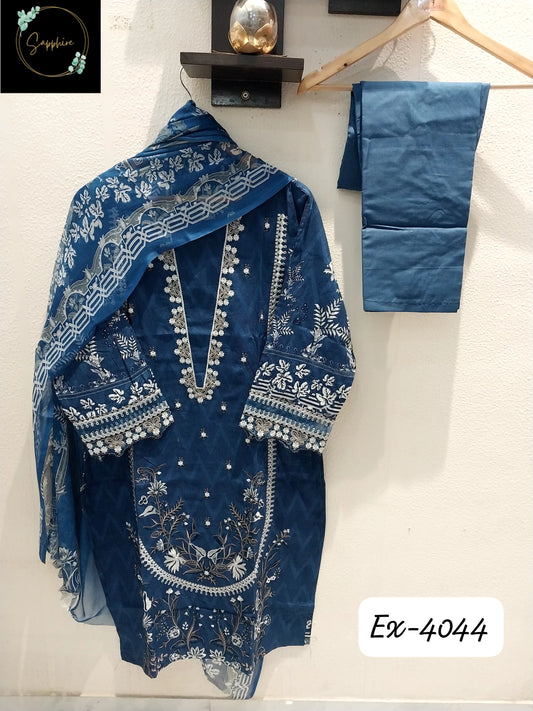 4044 Blue Sapphire Pakistani Readymade Suits