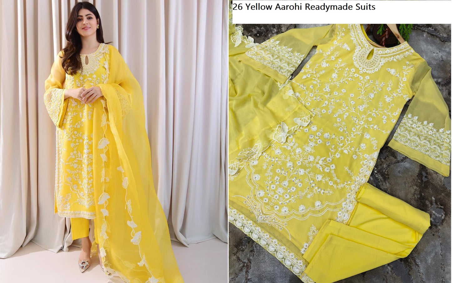 26 Yellow Aarohi Readymade Suits