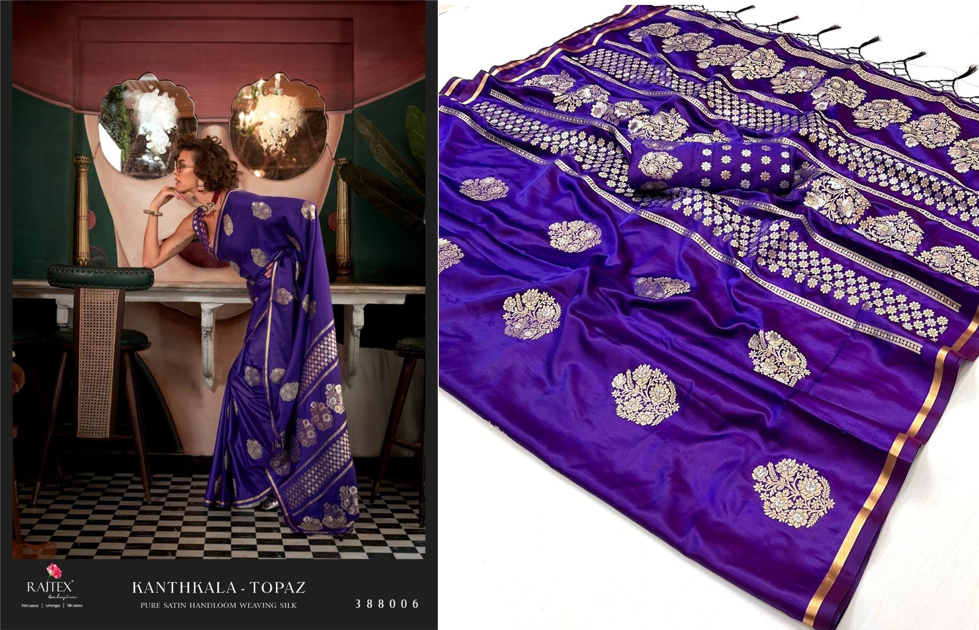 388006 Kanthkala Topaz Rajtex Sarees