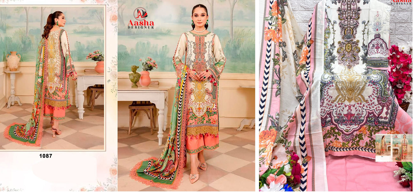 1087 Aasha Designer Pakistani Salwar Suits