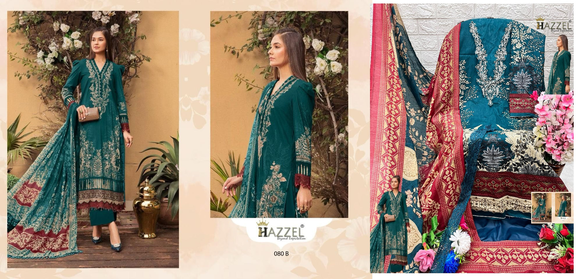 080-B Hazzel Pakistani Salwar Suits