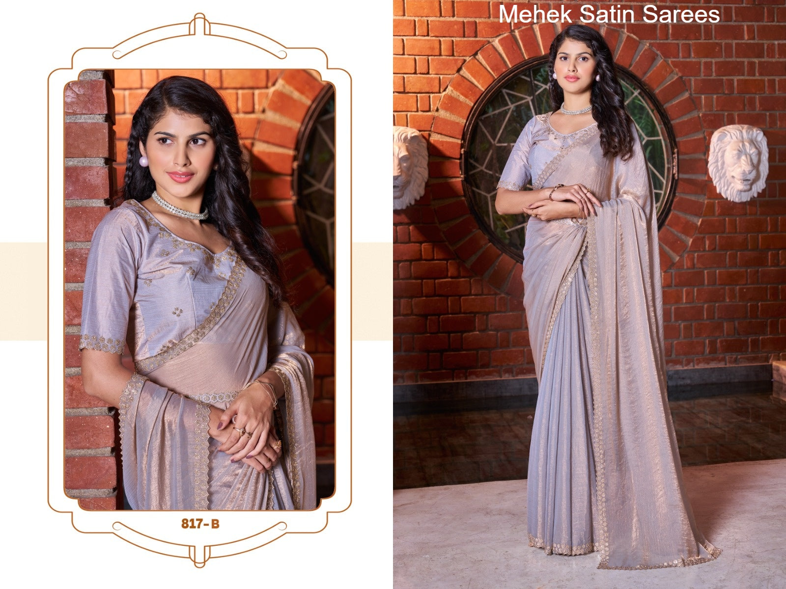 817B Mehek Satin Sarees