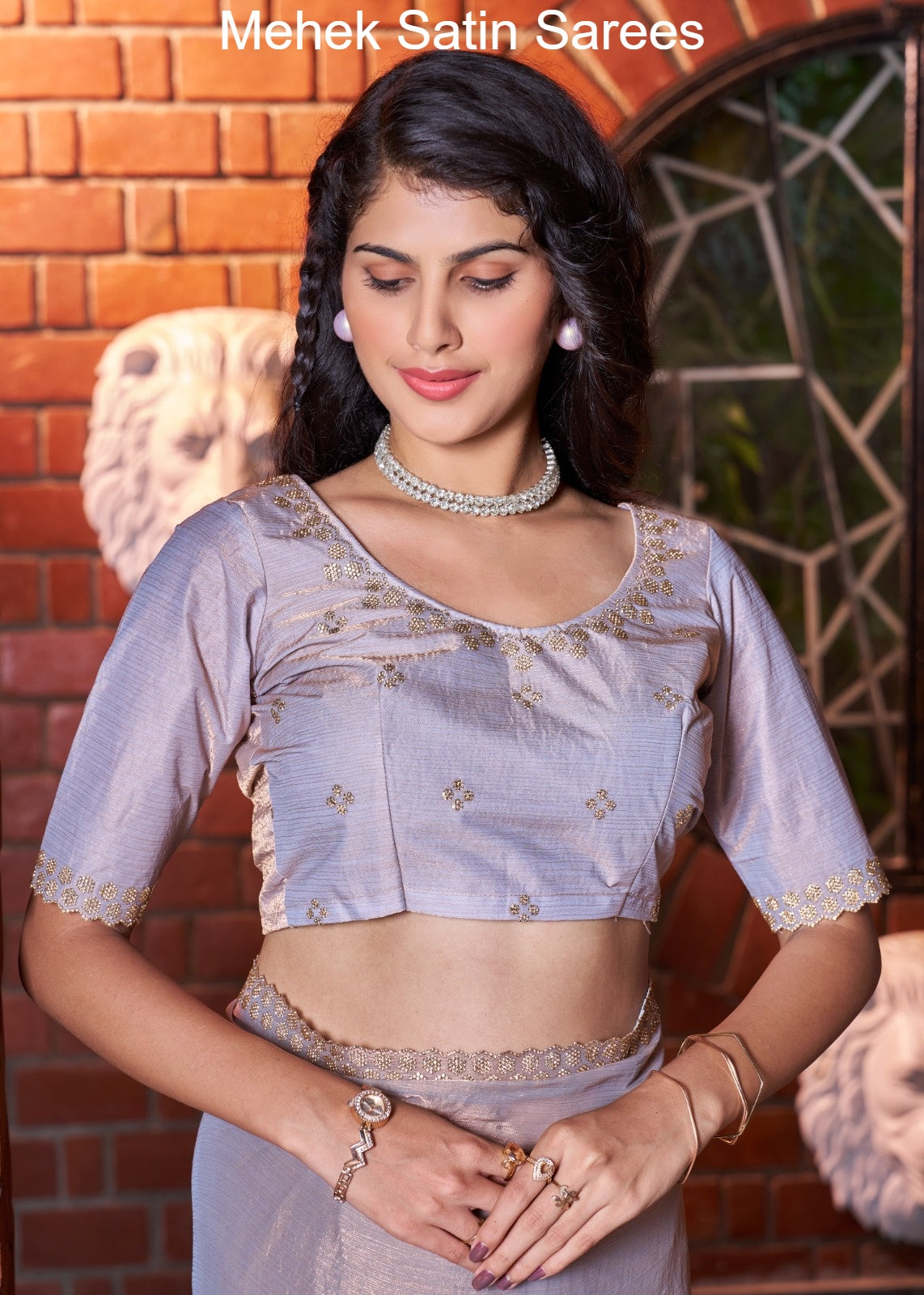 817B Mehek Satin Sarees