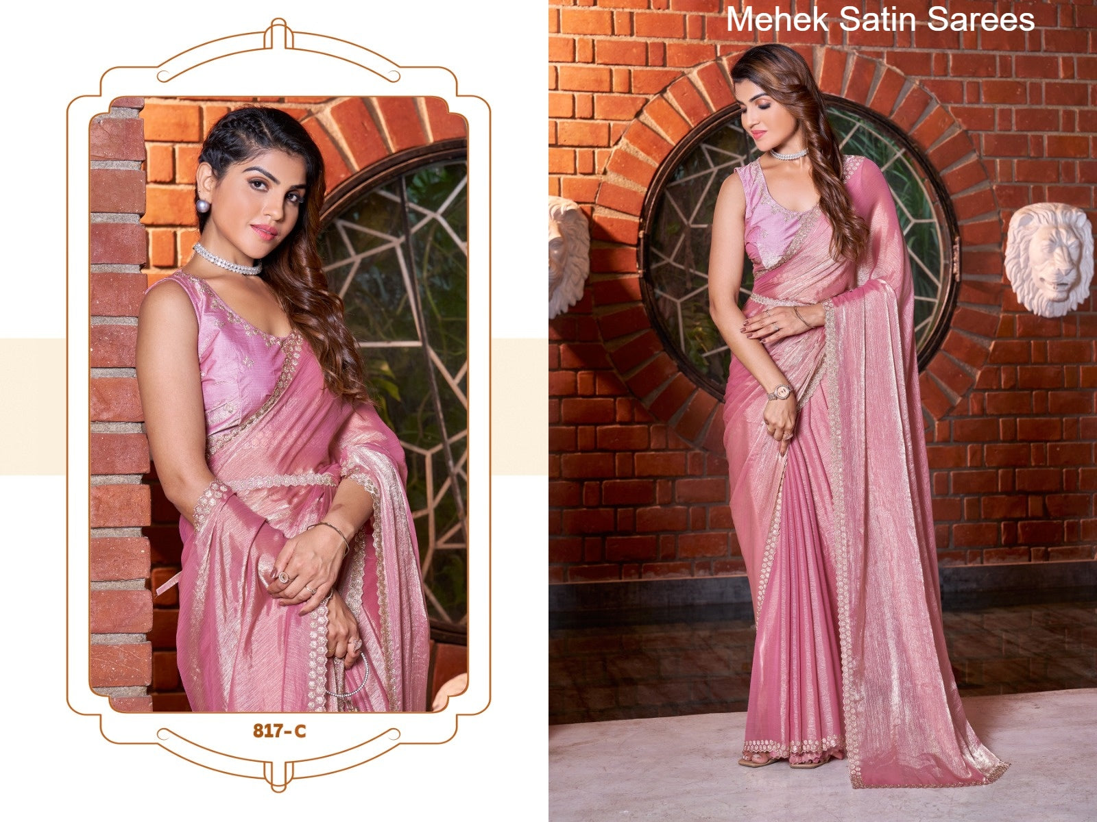 817C Mehek Satin Sarees