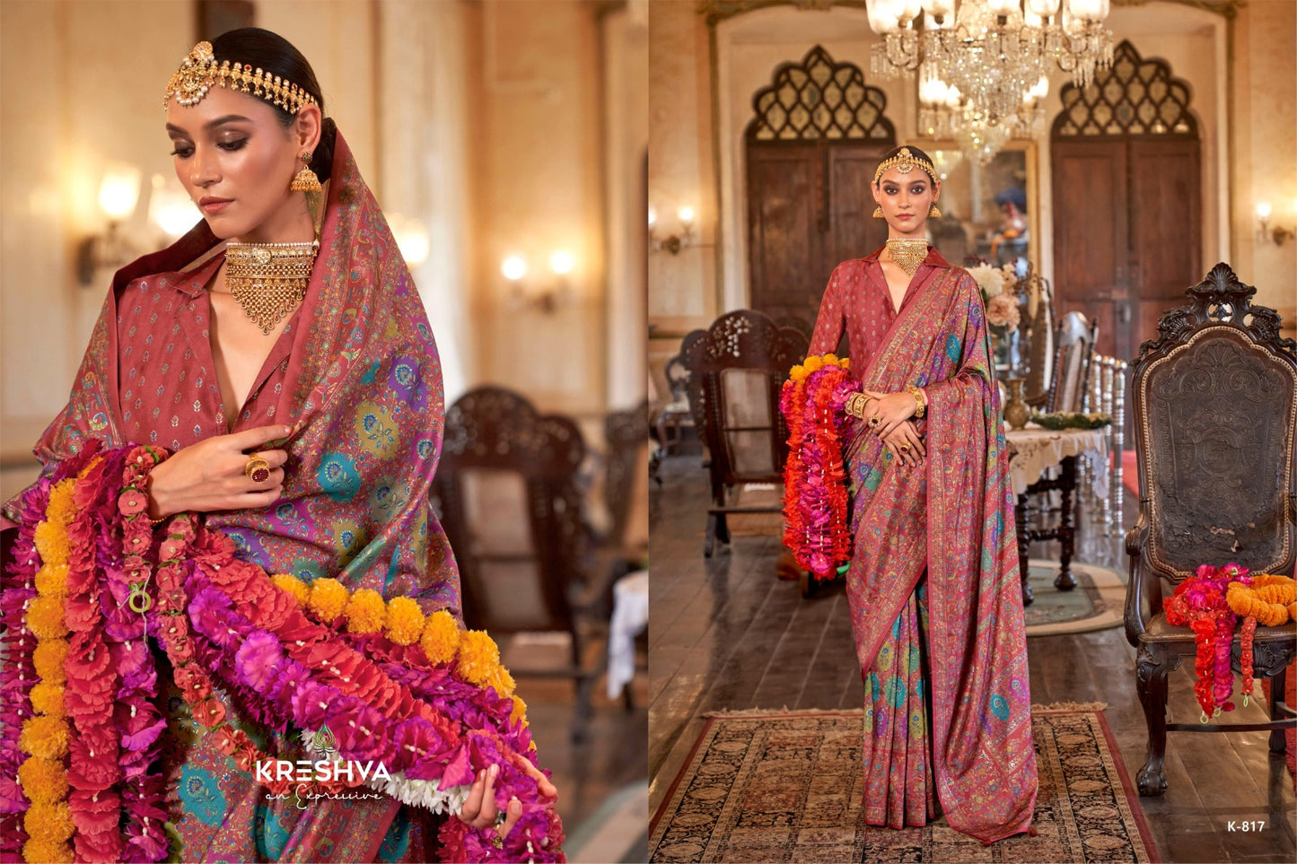 817 Pushpa Rani Kreshva Print Sarees