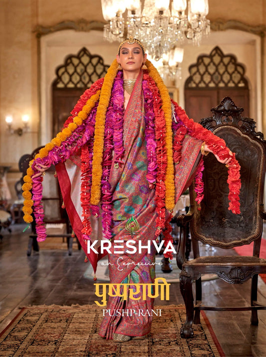 817 Pushpa Rani Kreshva Print Sarees